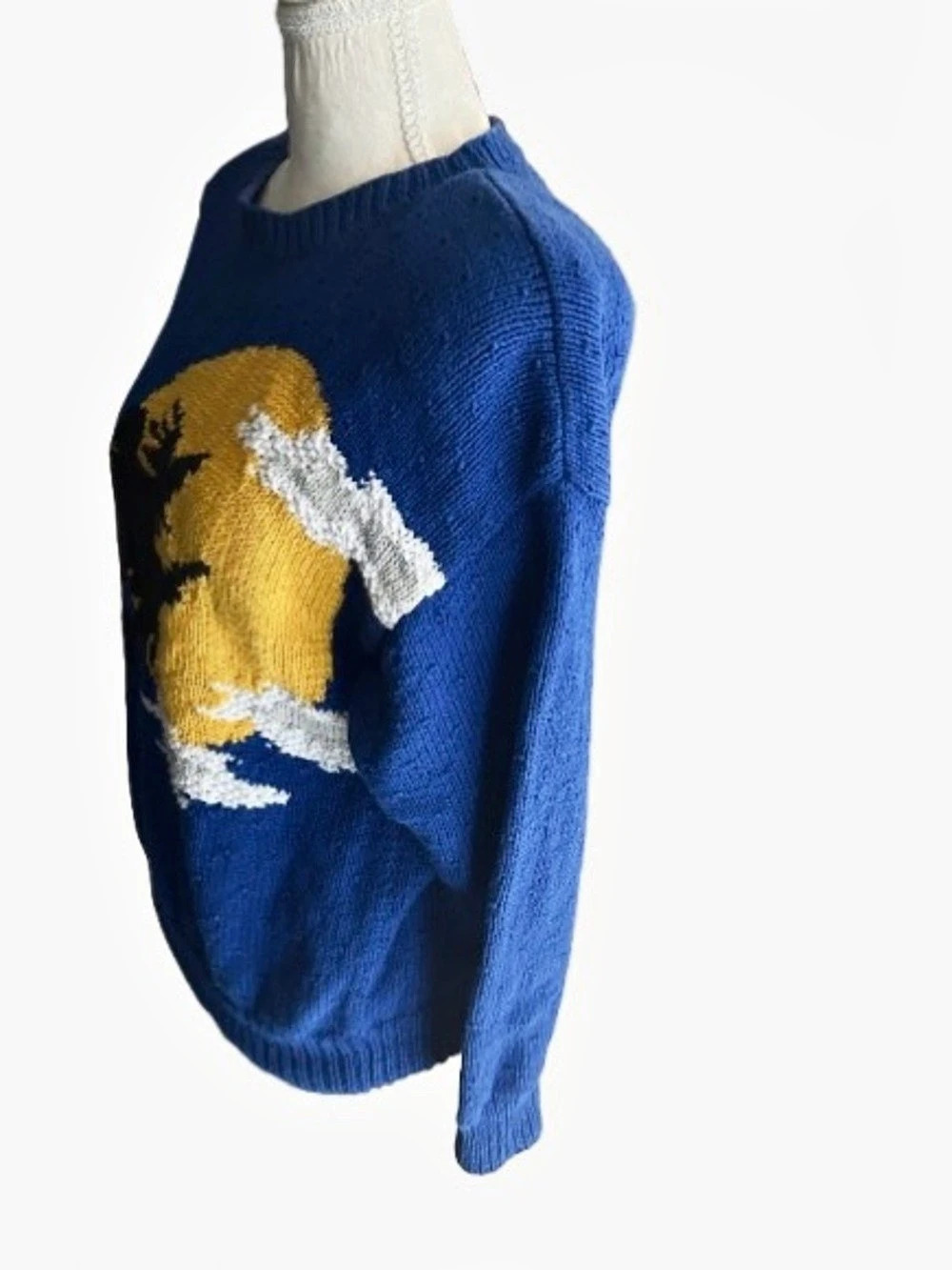 Vintage Marisa Christina Halloween Witch Hand Knitted Sweater Medium Large Boho - Picture 4 of 14